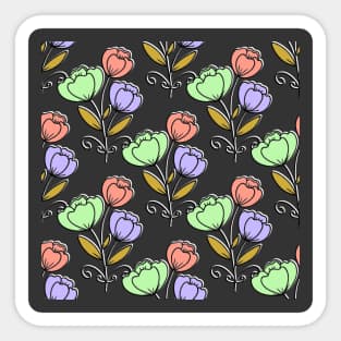 Poppin' flowers Sticker